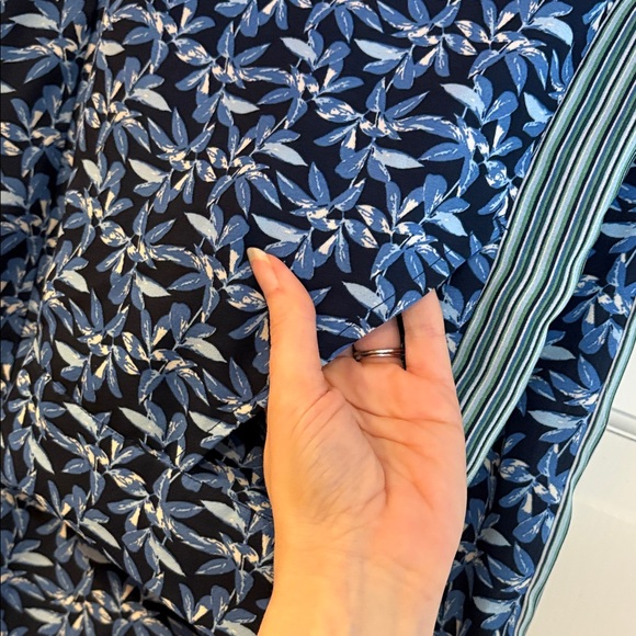 Max Studio Blue Floral Wide Leg Pants - Picture 3 of 4